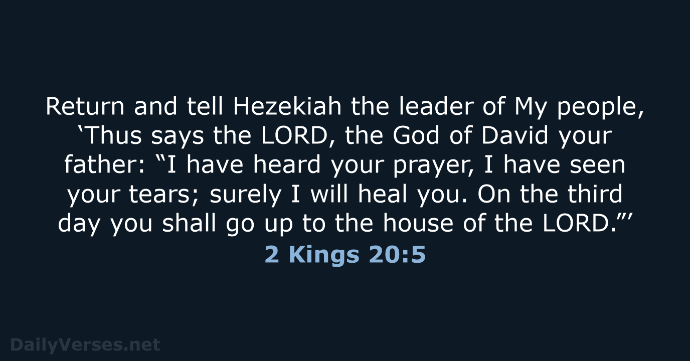 2 Kings 20:5 - NKJV