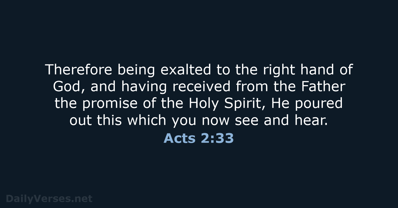 Acts 2:33 - NKJV