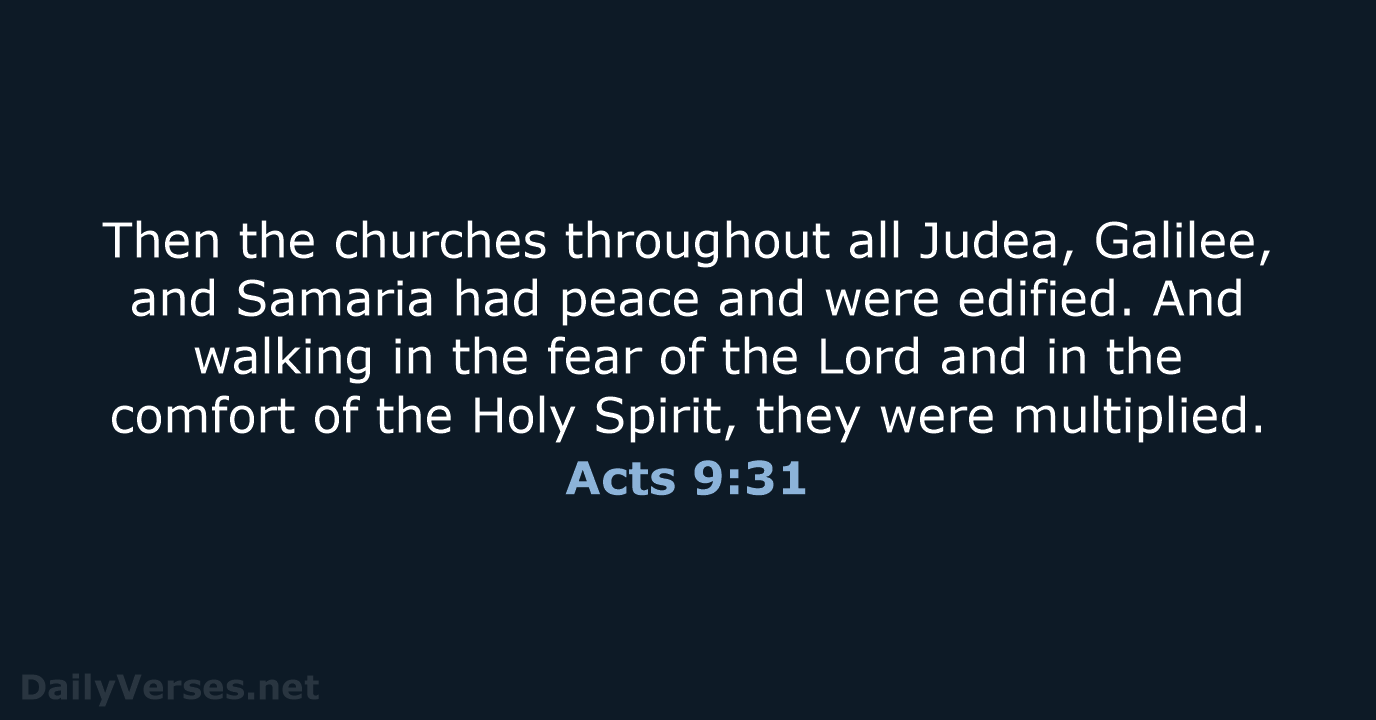 Acts 9:31 - NKJV