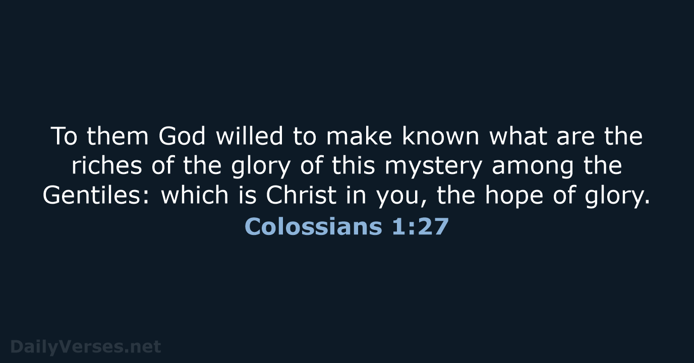 Colossians 1:27 - NKJV