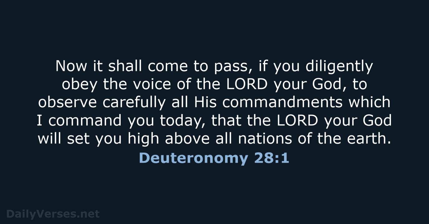Deuteronomy 28:1 - NKJV