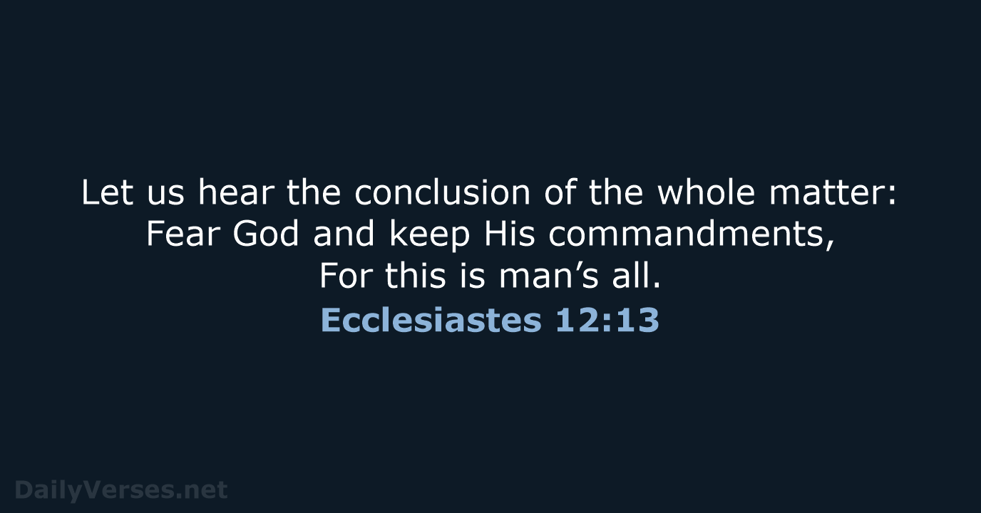 ecclesiastes 12 13-14 nkjv