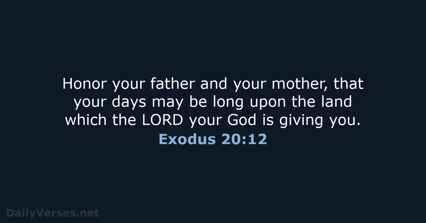 Exodus 20:12 - NKJV