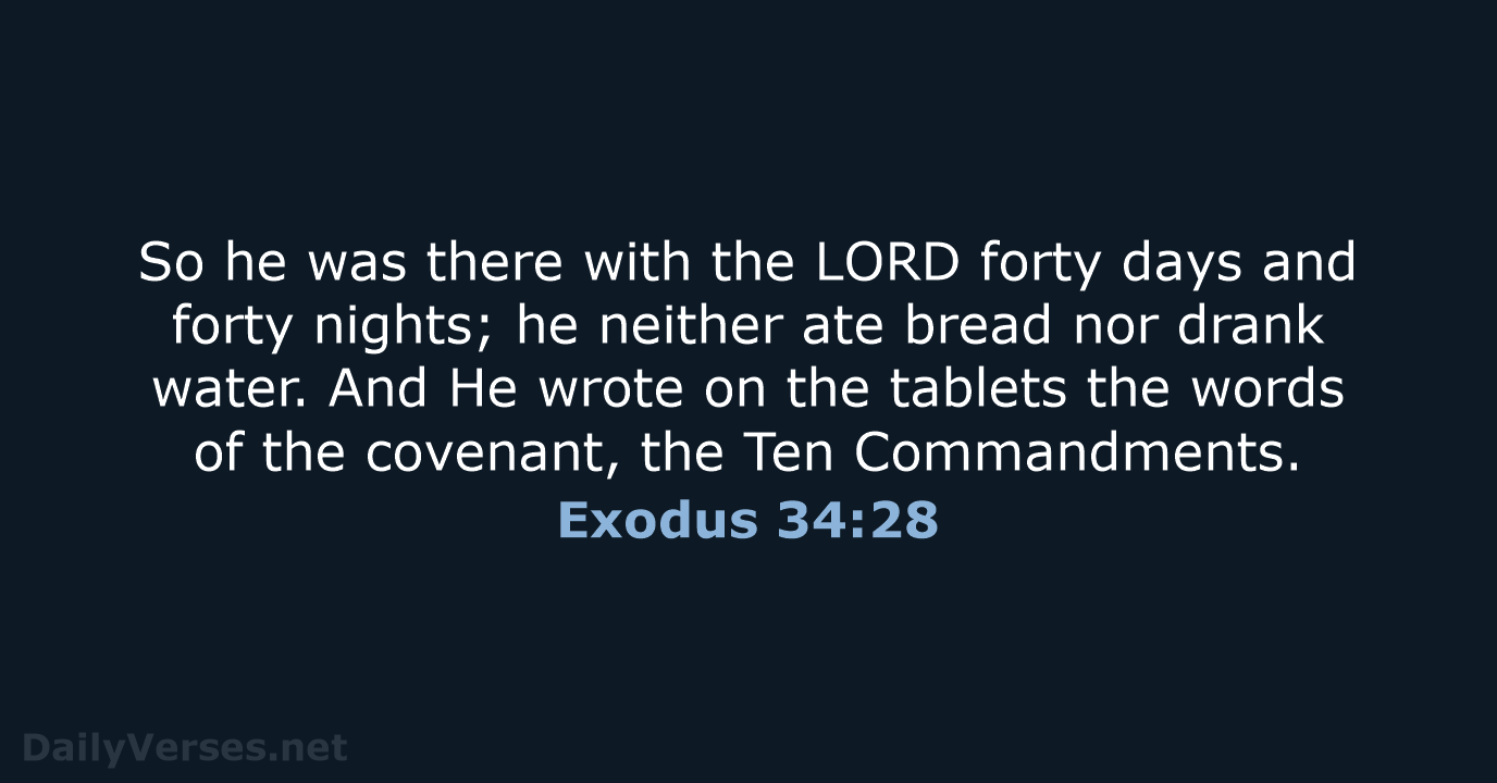 Exodus 34:28 - NKJV