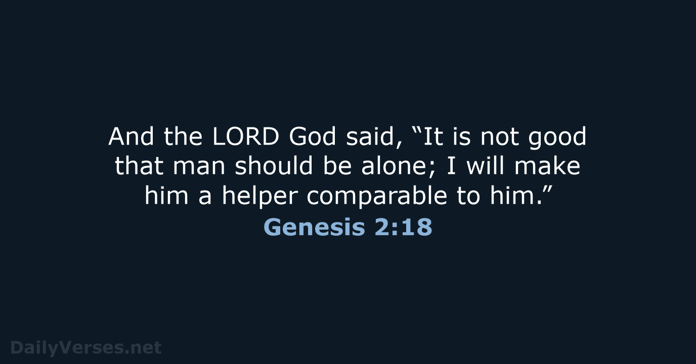 Genesis 2:18 - NKJV