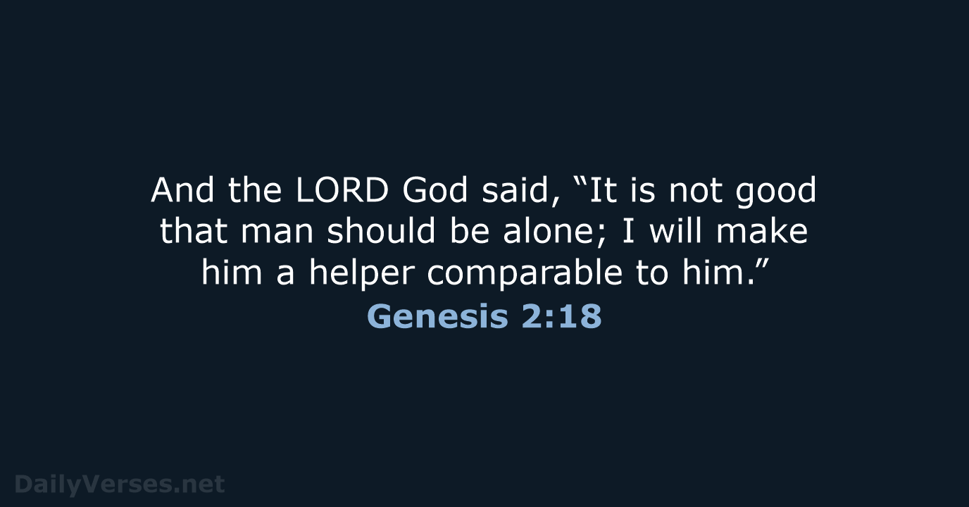 August 27 2022 Bible Verse Of The Day NKJV Genesis 2 18 