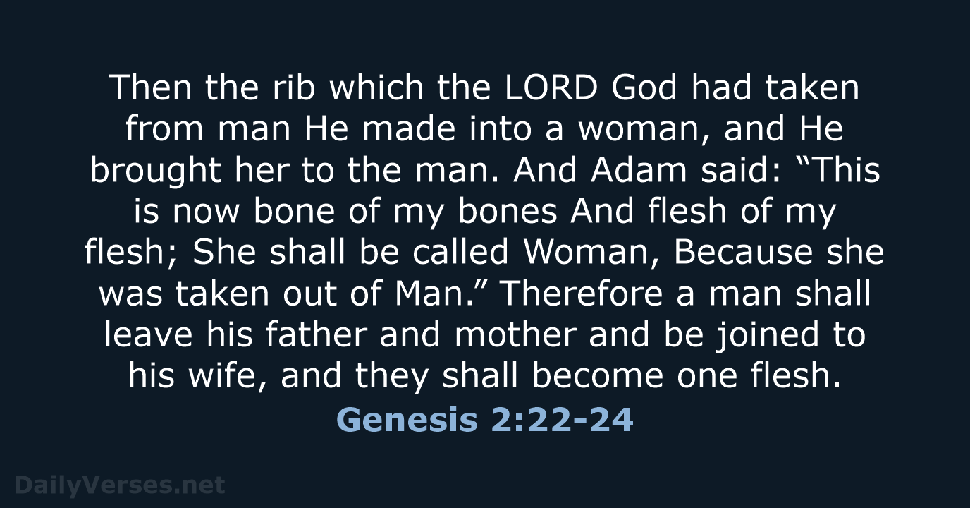 Genesis 2 22 24 Bible Verse NKJV DailyVerses