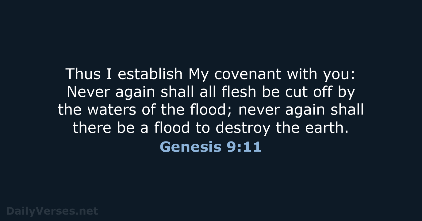 Genesis 9:11 - NKJV