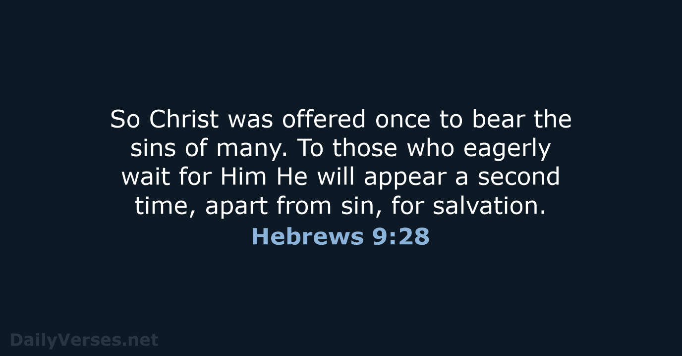 Hebrews 9:28 - NKJV