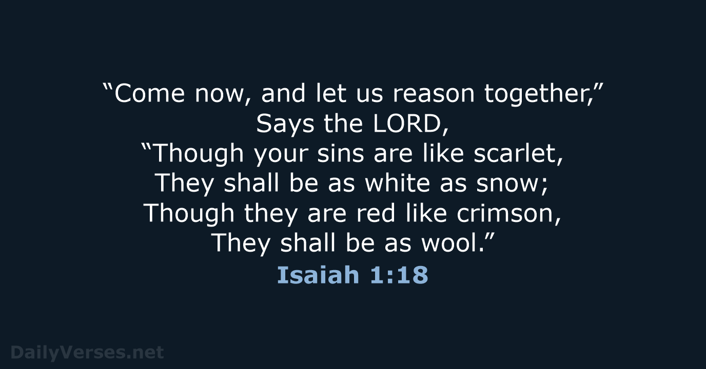 Isaiah 1:18 - NKJV