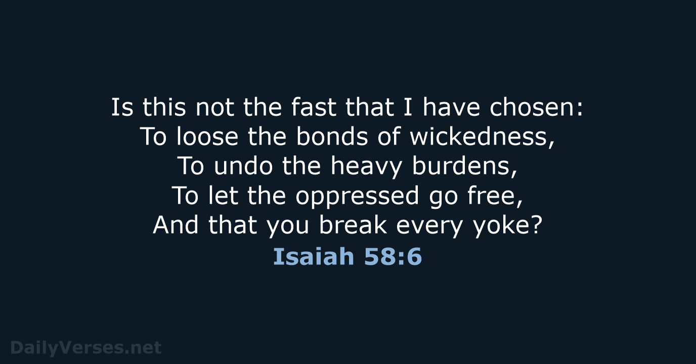 Isaiah 58 NKJV NASB DailyVerses
