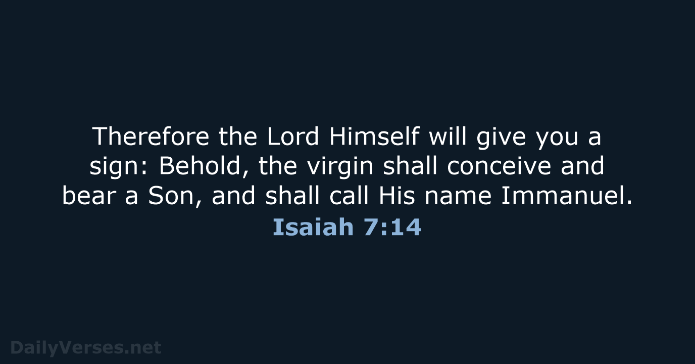 Isaiah 7:14 - NKJV
