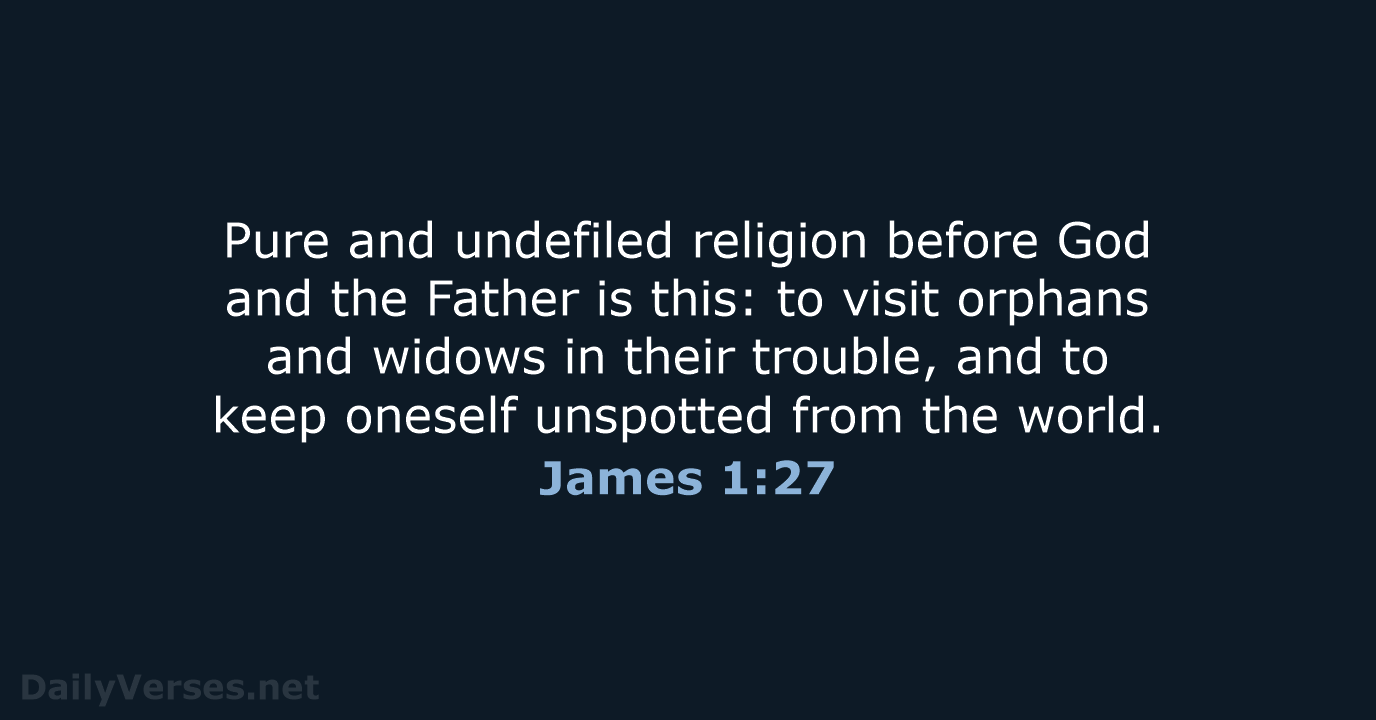 James 1:27 - NKJV