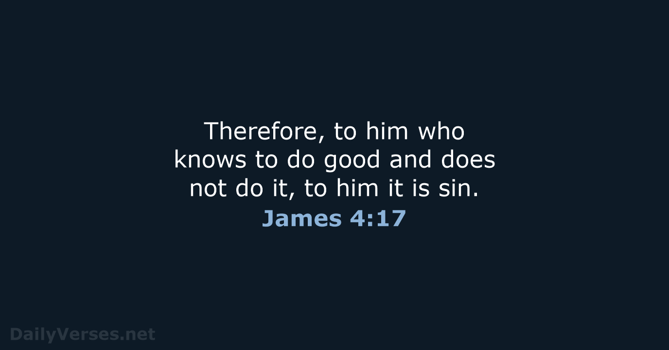 James 4:17 - NKJV