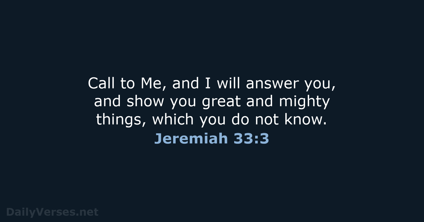 Jeremiah 33 NKJV DailyVerses