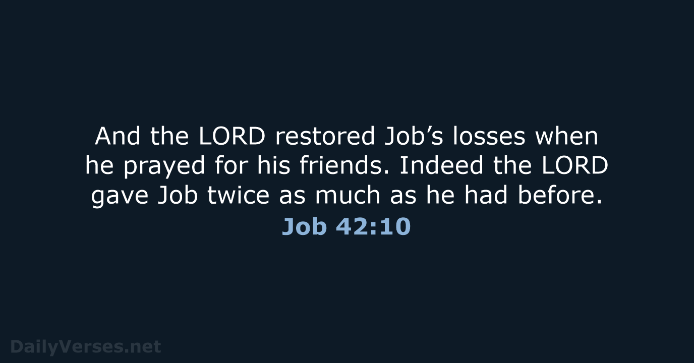 Job 42:10 - NKJV