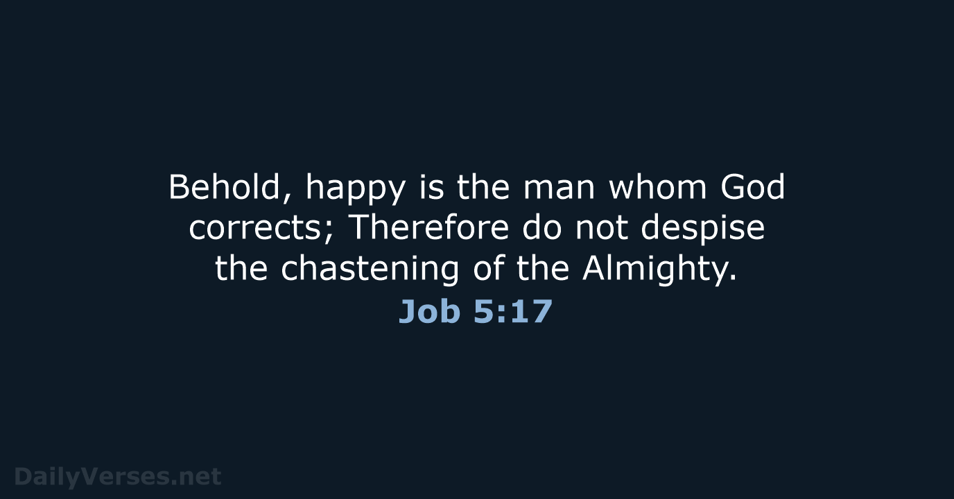 Job 5:17 - NKJV