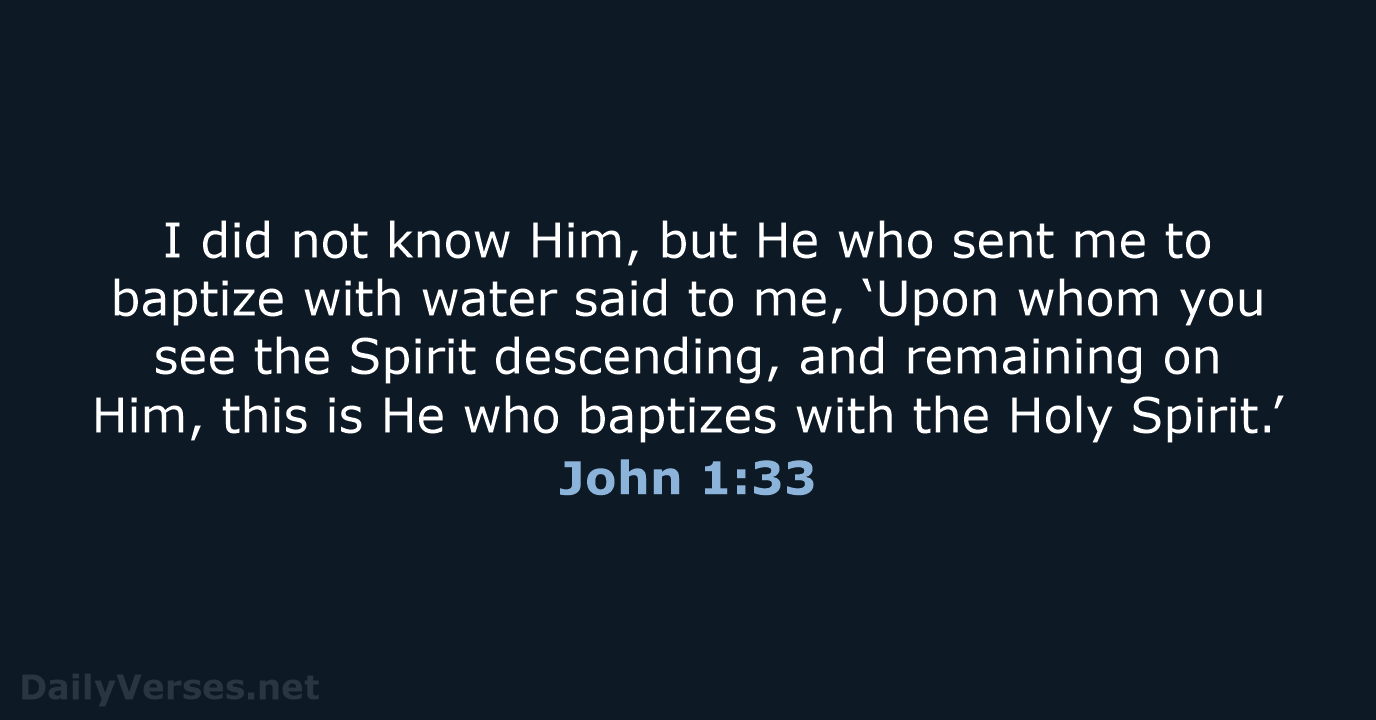 John 1:33 - NKJV