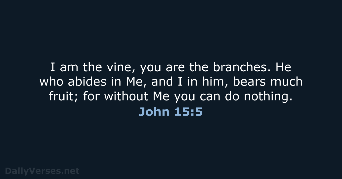 John 15:5 - NKJV