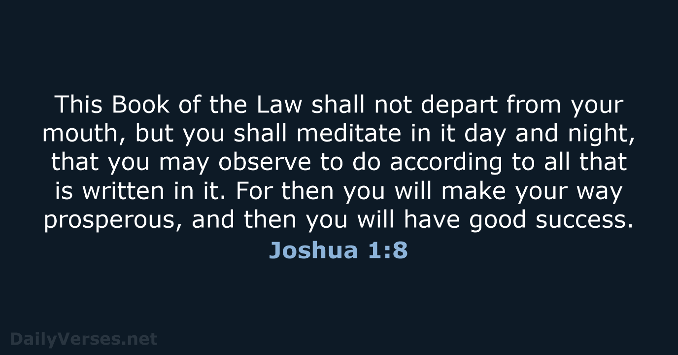 Joshua 1:8 - NKJV
