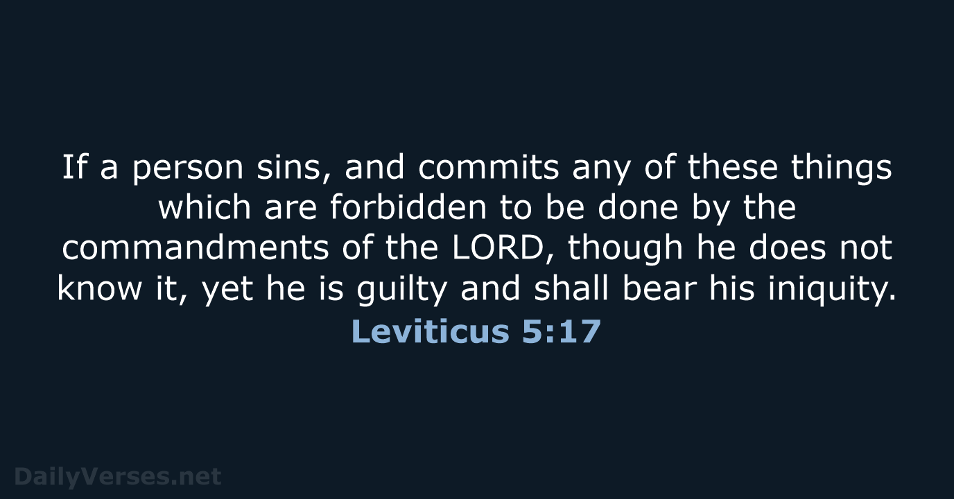 Leviticus 5:17 - NKJV