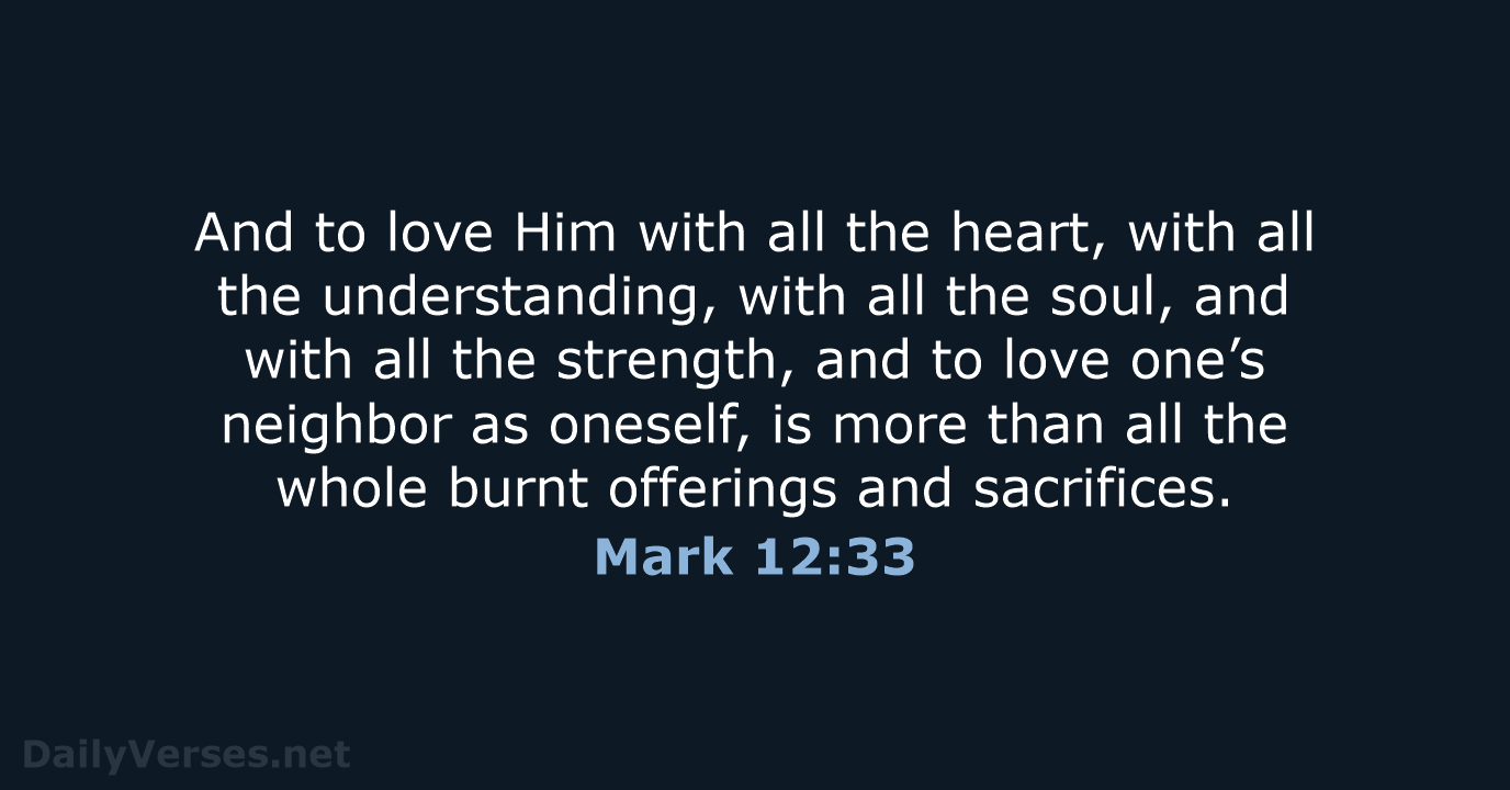 Mark 12:33 - NKJV