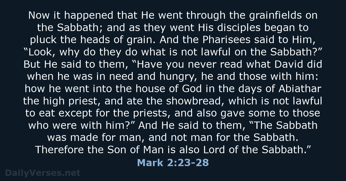 Mark 2:23-28 - NKJV
