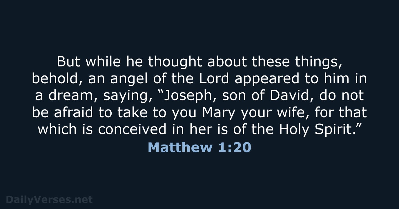 Matthew 1:20 - NKJV