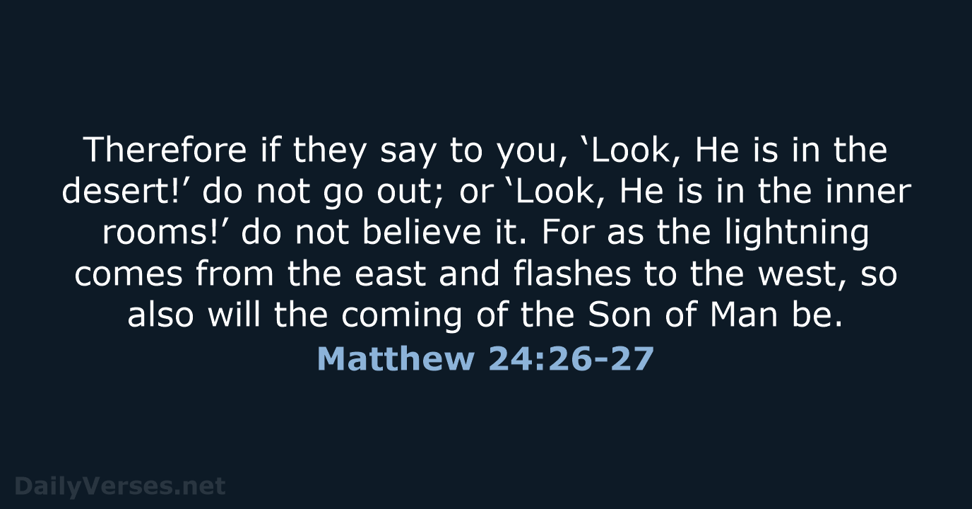 December 3 2021 Bible Verse Of The Day NKJV Matthew 24 26 27 