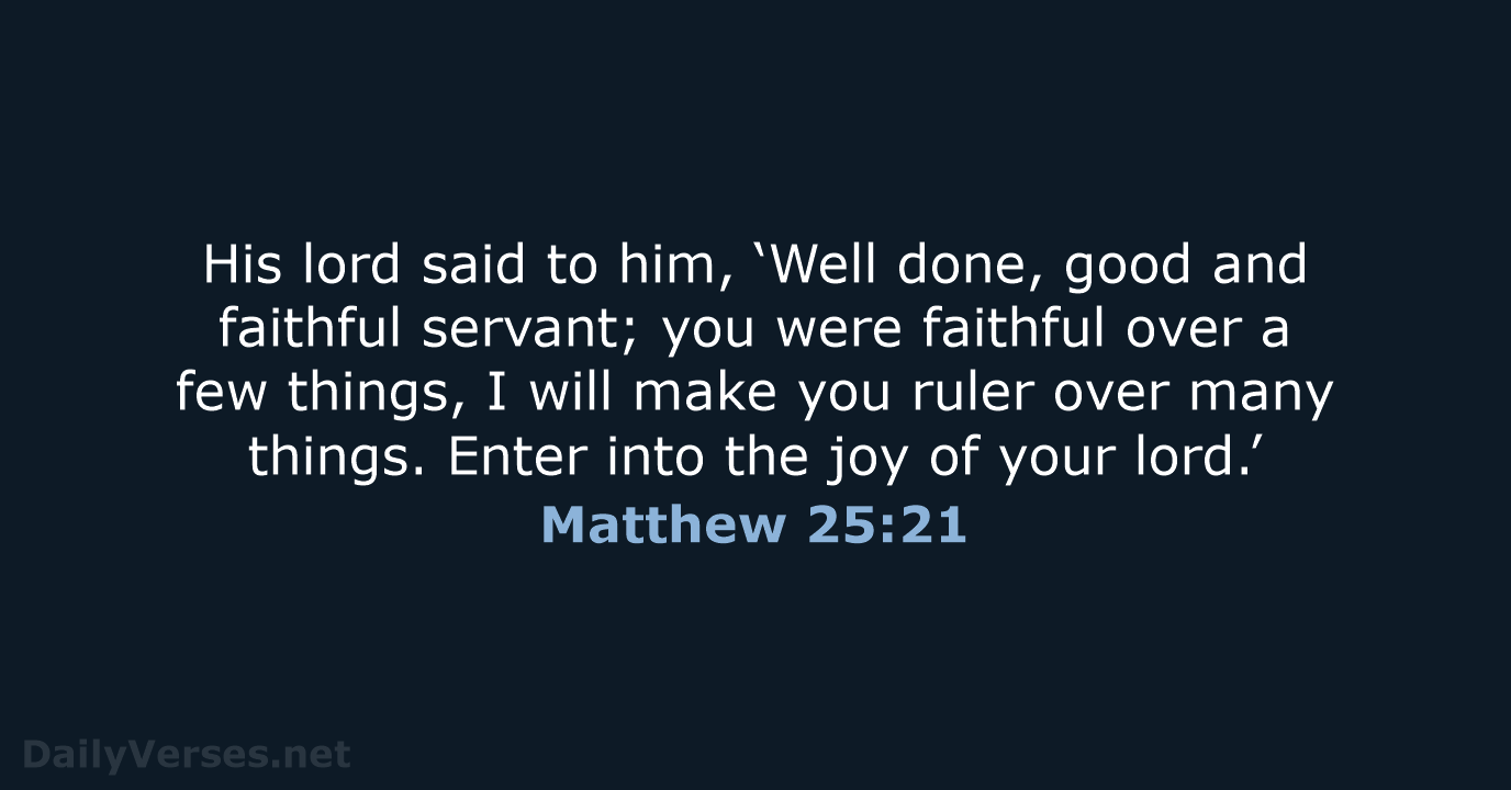 Matthew 25 21 Bible Verse NKJV DailyVerses