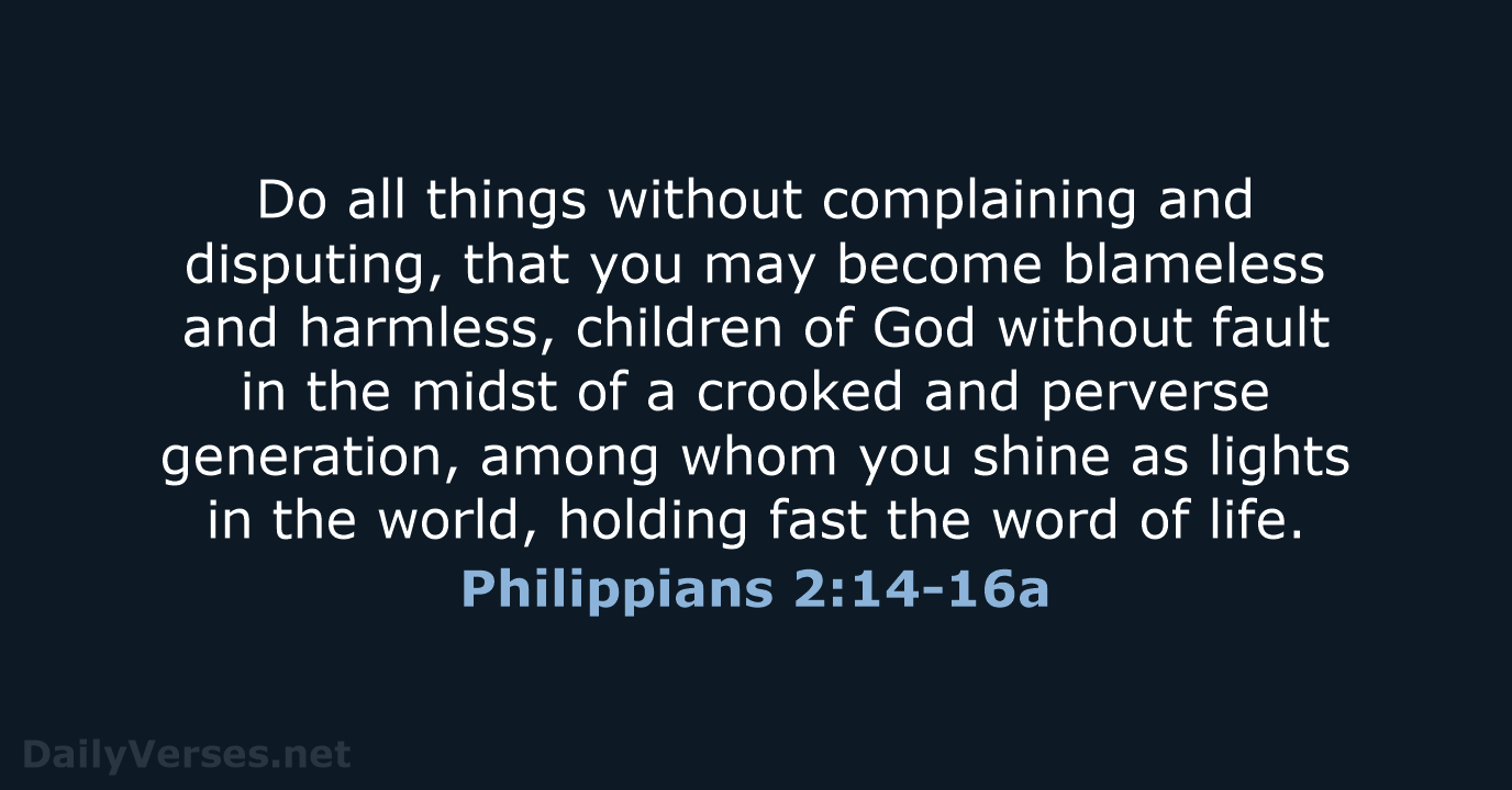 Philippians 2:14-16a - NKJV
