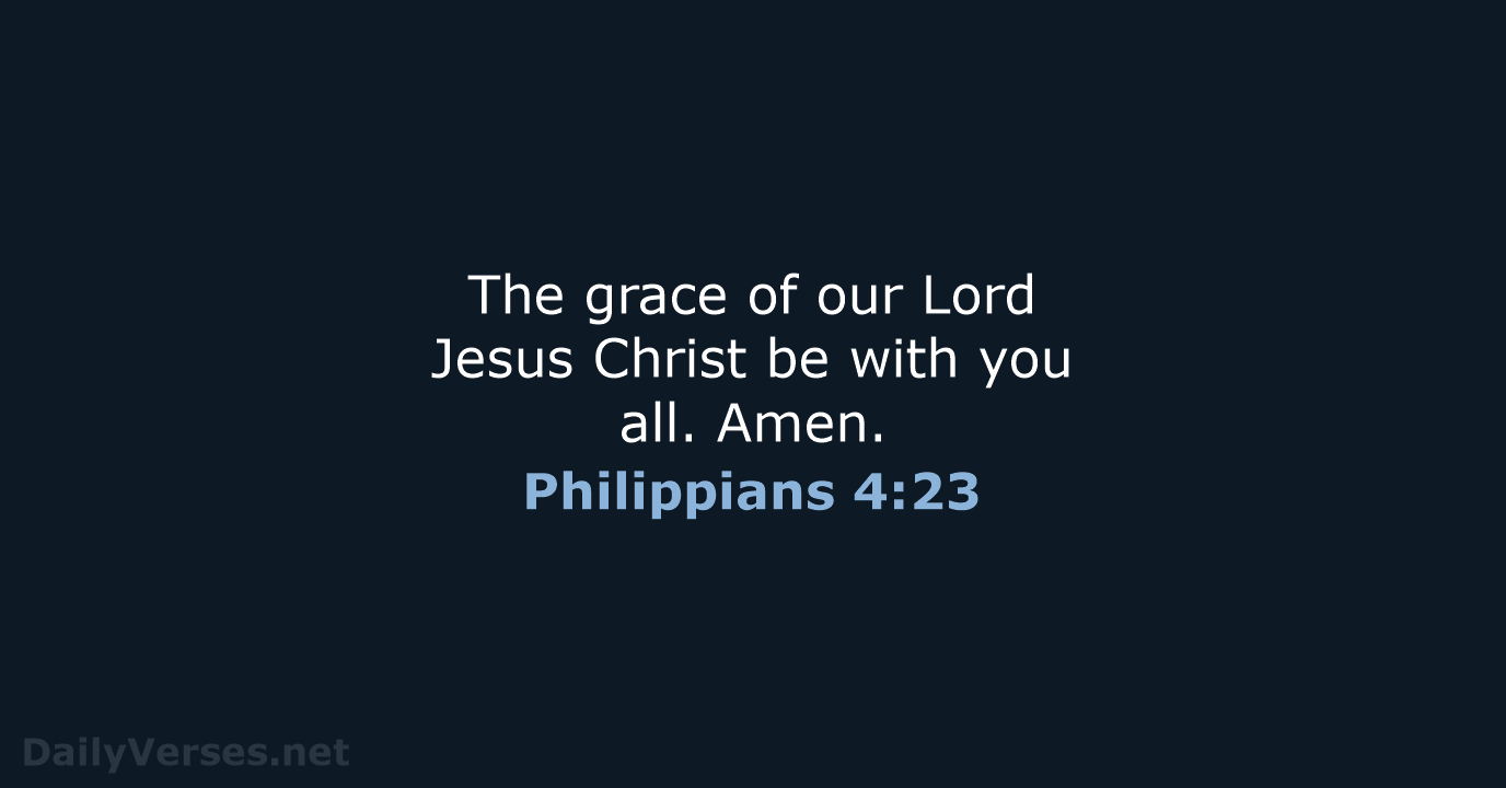 Philippians 4:23 - NKJV
