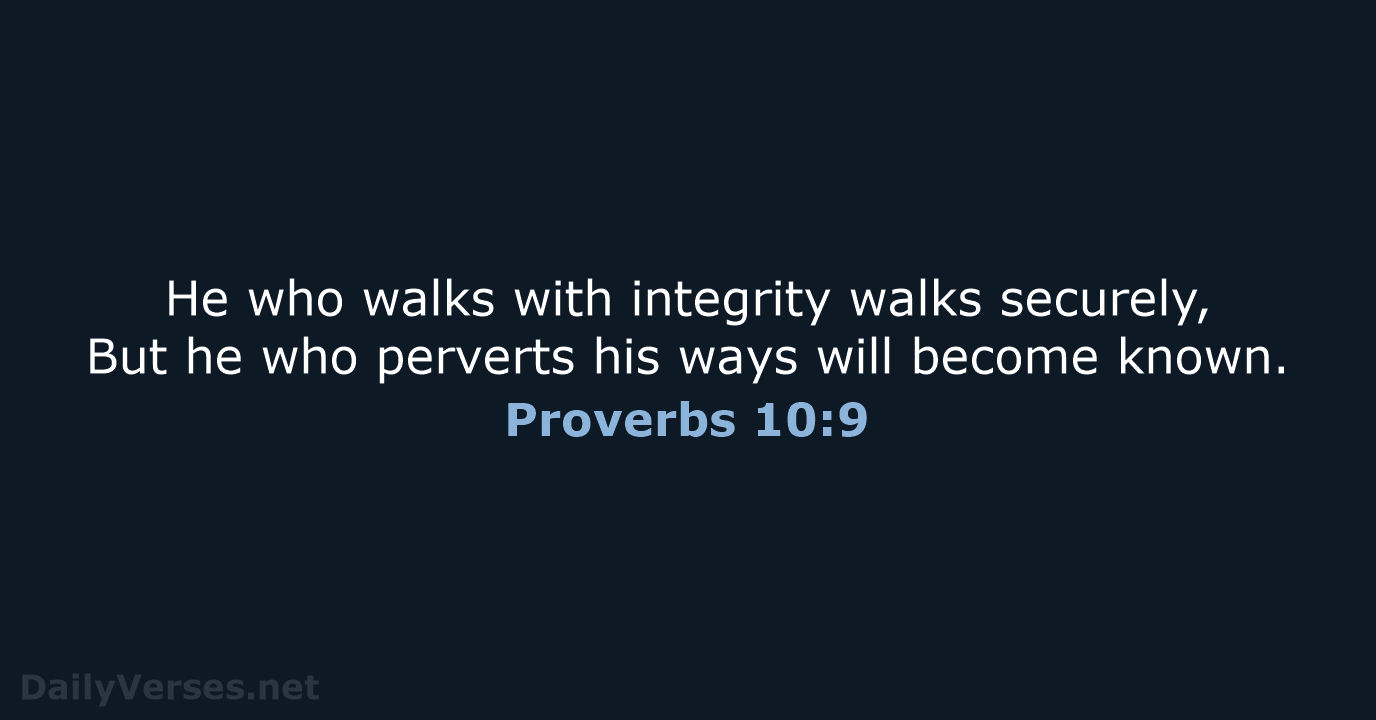 proverbs 10 9 nkjv