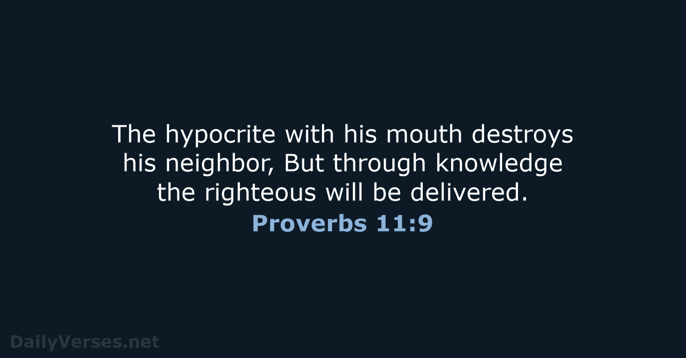 Proverbs 11:9 - NKJV