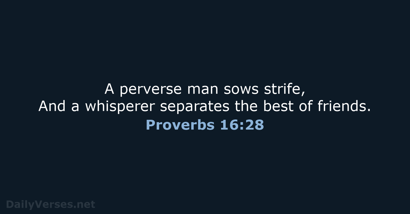 Proverbs 16 28 