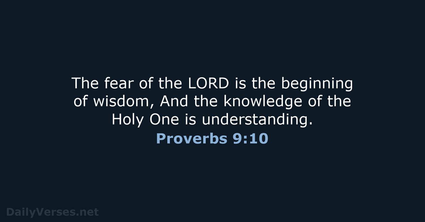 Proverbs 9:10 - NKJV