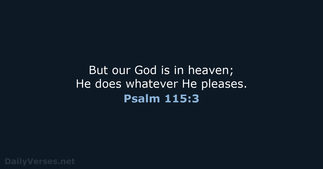 Psalm 115:3 - NKJV