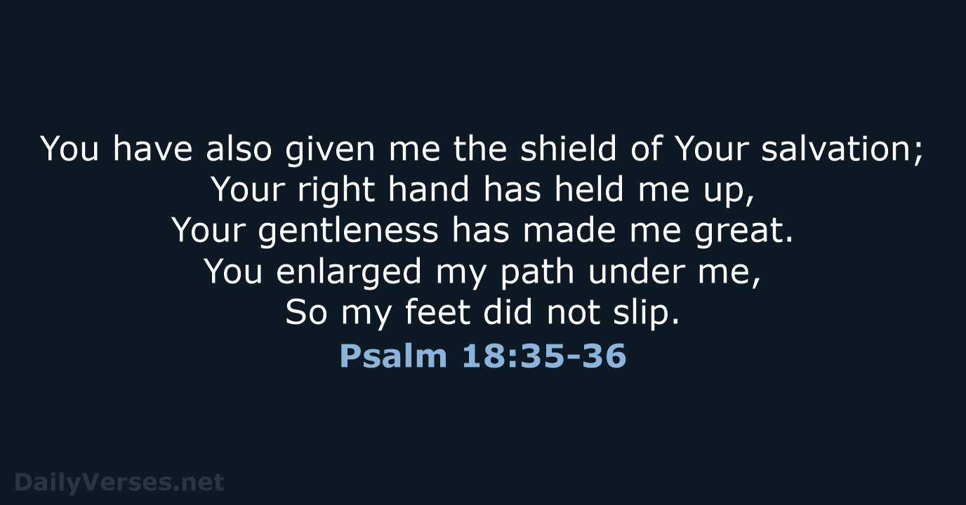 Psalm 18:35-36 - NKJV