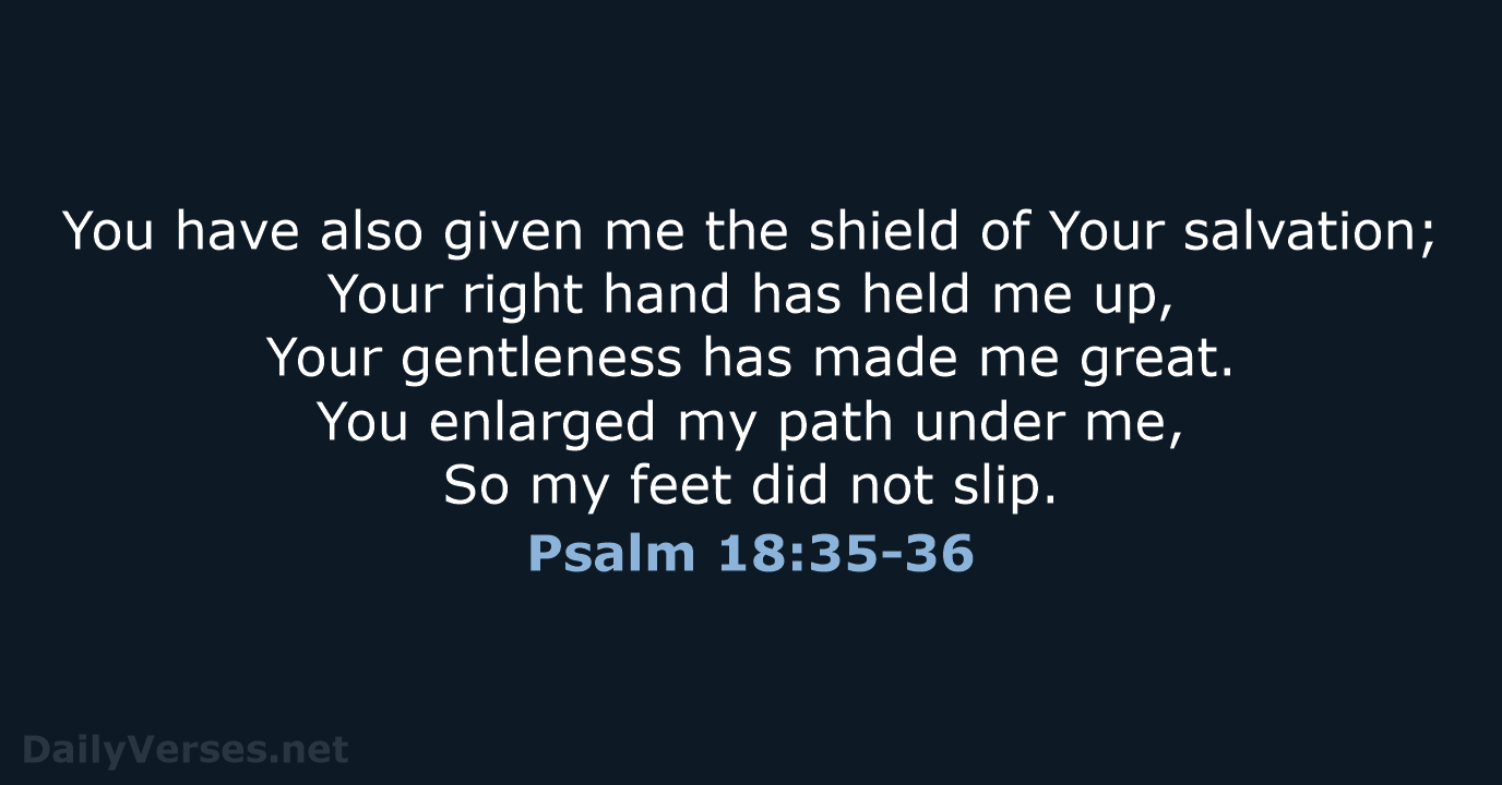 August 26 2022 Bible Verse Of The Day NKJV Psalm 18 35 36 
