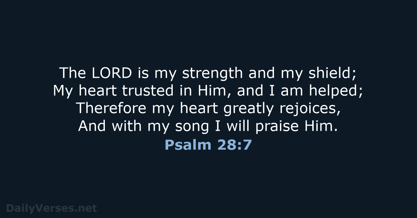 Psalm 28:7 - NKJV