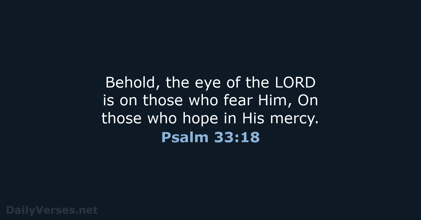 Psalm 33:18 - NKJV