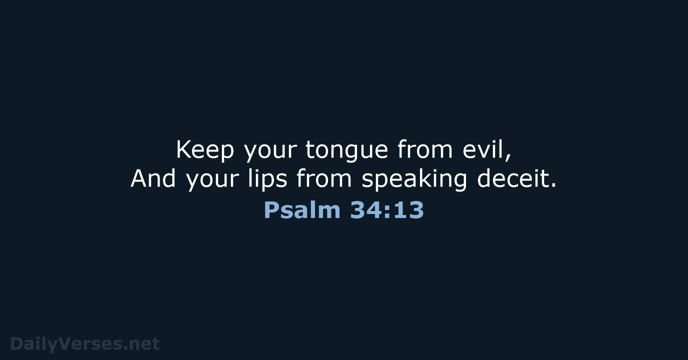 Psalm 34 13 Bible Verse NKJV DailyVerses