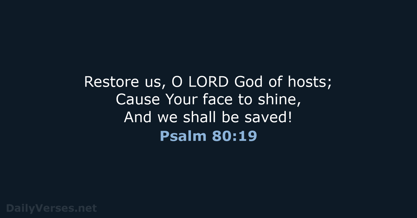 Psalm 80:19 - NKJV