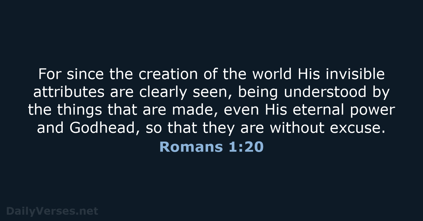 Romans 1:20 - NKJV