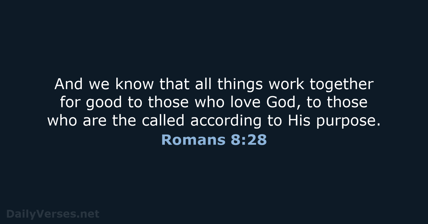 Romans 8:28 - NKJV