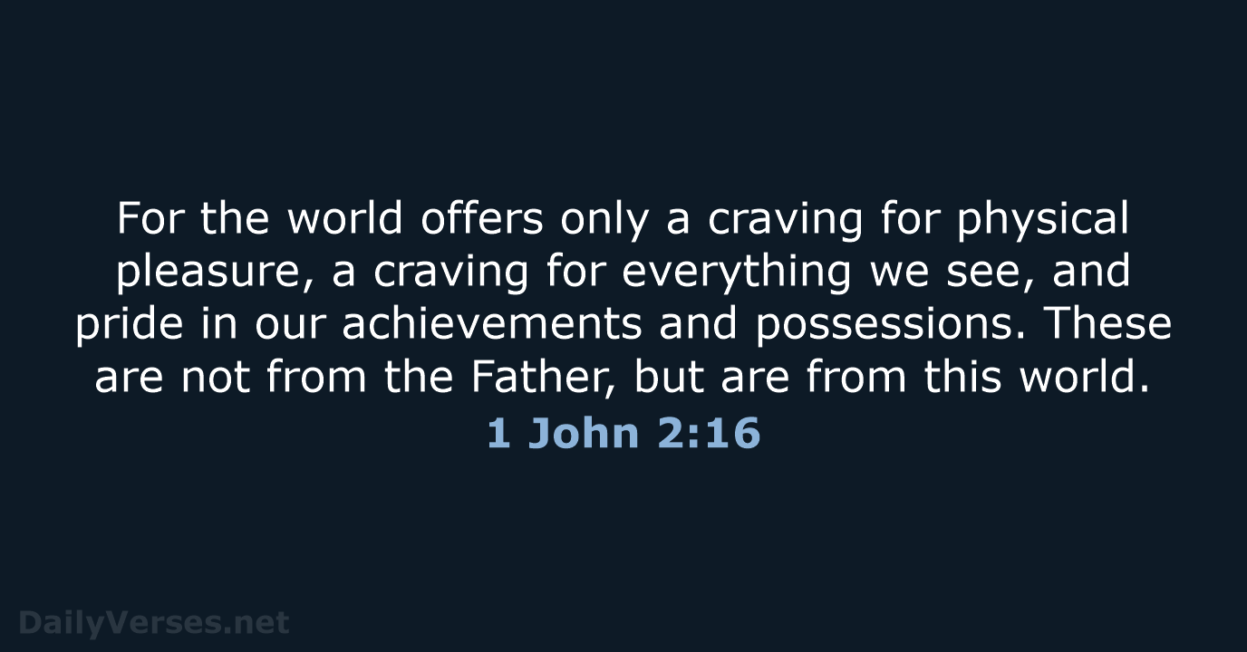 1 John 2:16 - NLT