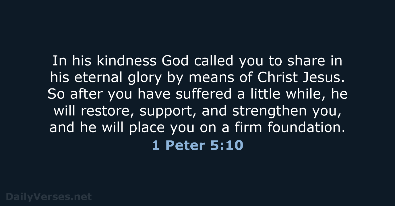 1 Peter 5 10 Bible Verse NLT DailyVerses