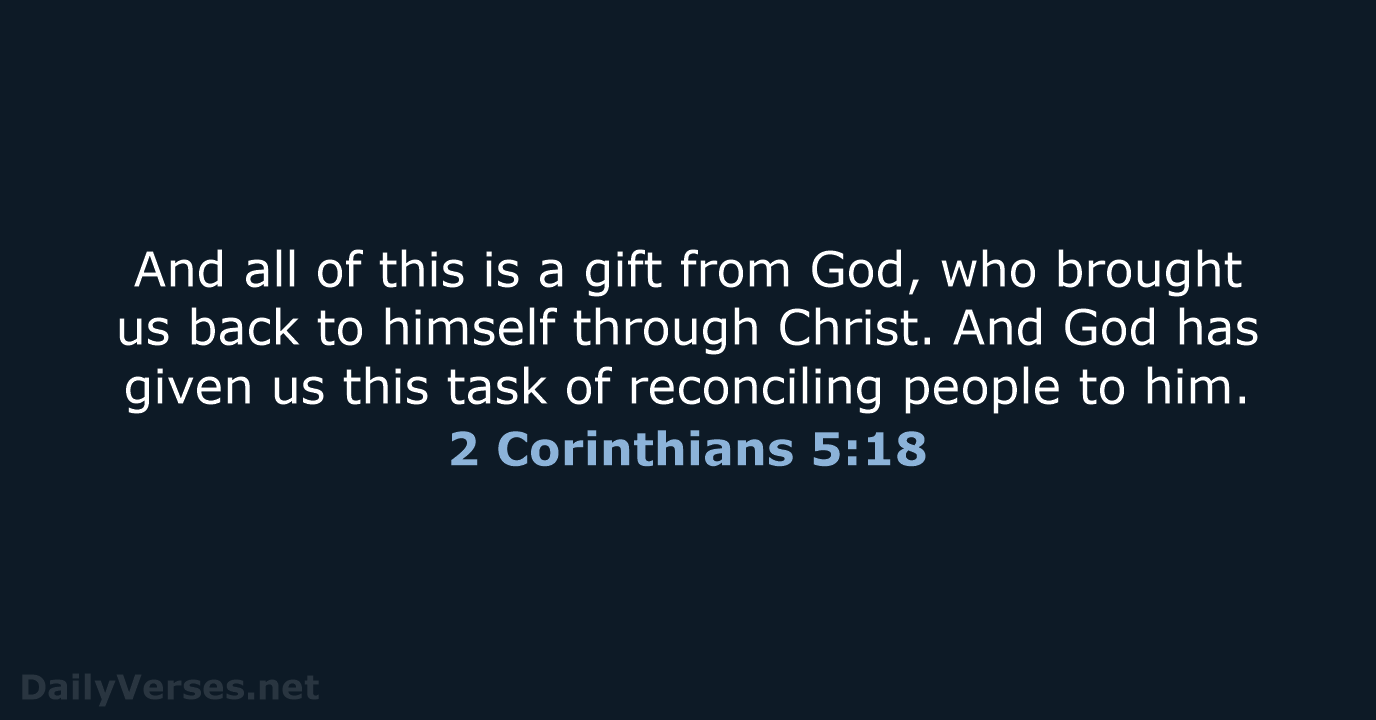 2 Corinthians 5:18 - NLT