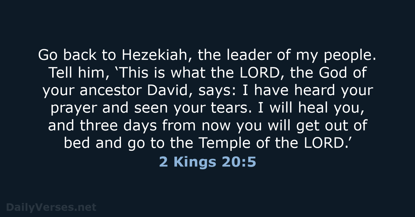 2 Kings 20:5 - NLT