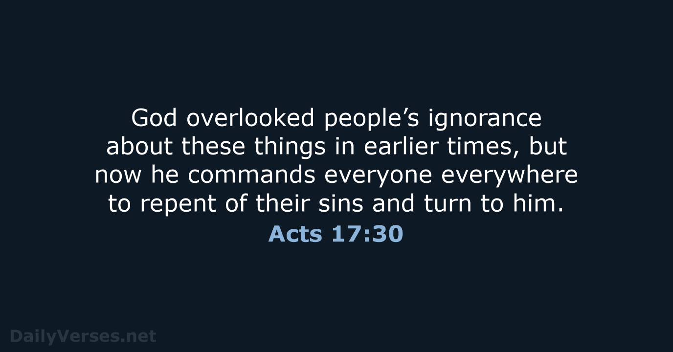 January 1 2023 Bible Verse Of The Day NLT Acts 17 30 